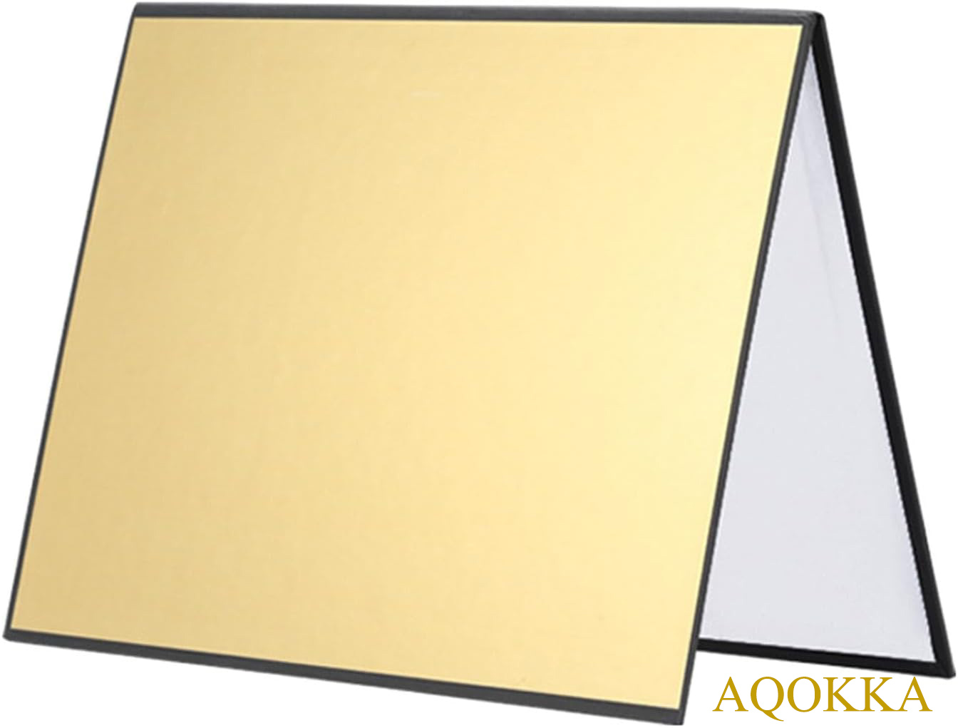 AQOKKA Light Reflector Folding Light Diffuser Board Portable Photography Cardboard for Photography, Still Outdoor Indoor, black gold white