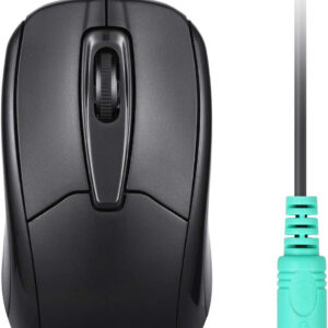 AQOKKA Perimice-209 P, Wired PS2 Mouse with 1000 DPI Resolution, Black, (10442)