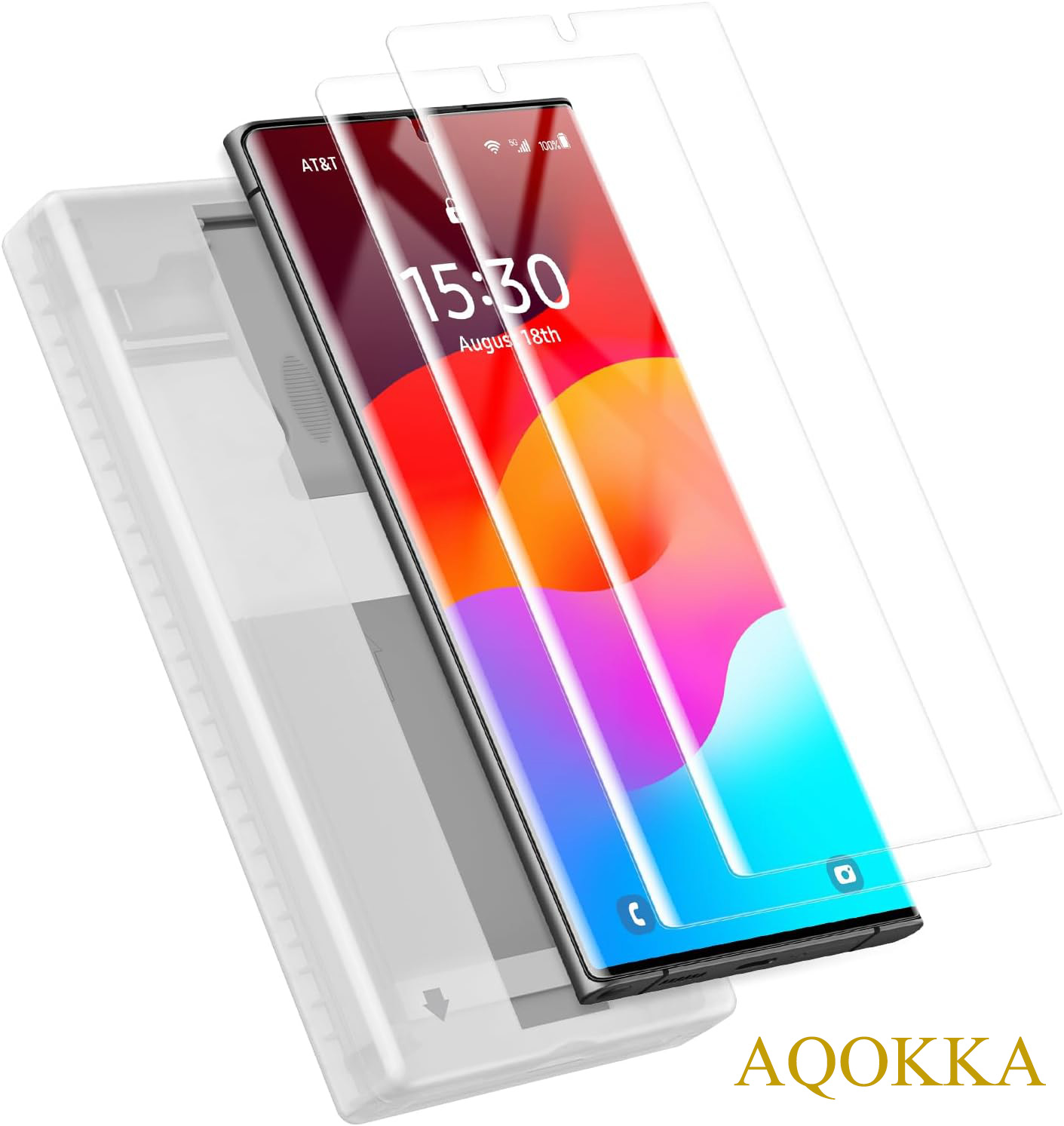 AQOKKA 2 Pack for Samsung Galaxy S23/S22 Ultra 6.8" Screen Protector-PET Film [Not Glass] Auto-Alignment Kit, Anti-Glare, Anti-Fingerprint, Easy Installation, Case Friendly Matte Film